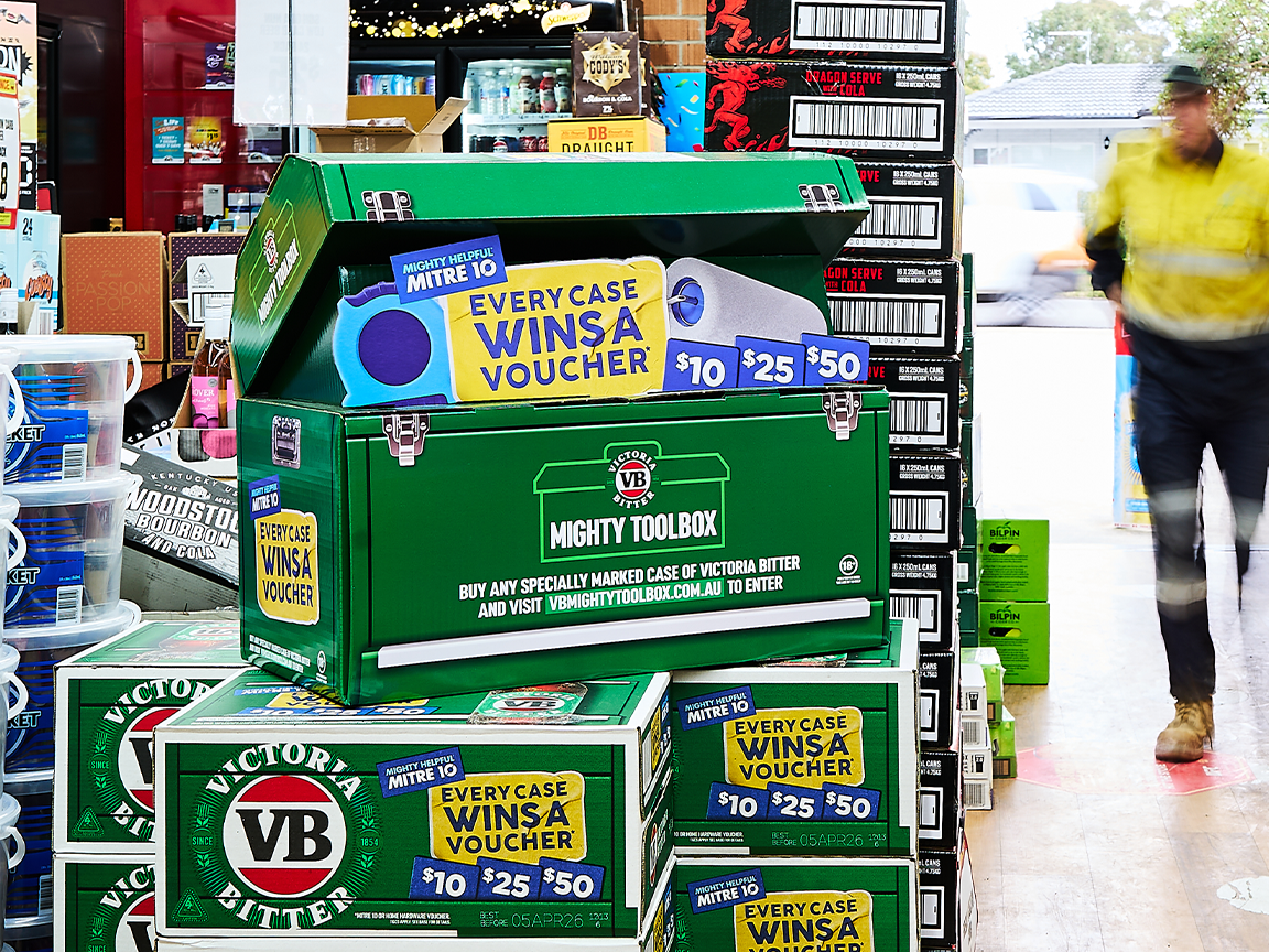 WE MADE KNOCK-OFF DRINKS
EVEN MIGHTIER for VB x Mitre 10